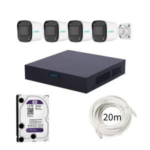 Kit Caméra Prolynx (4 cam 2mpx ip ,PoE nvr 4 ch+1To HDD )