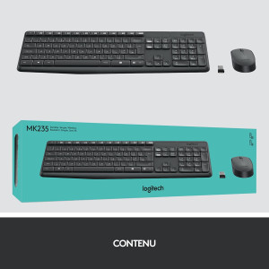 CLAVIER +SOURI SANS FIL Logitech Mk235