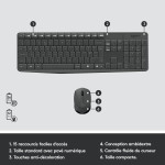 CLAVIER +SOURI SANS FIL Logitech Mk235